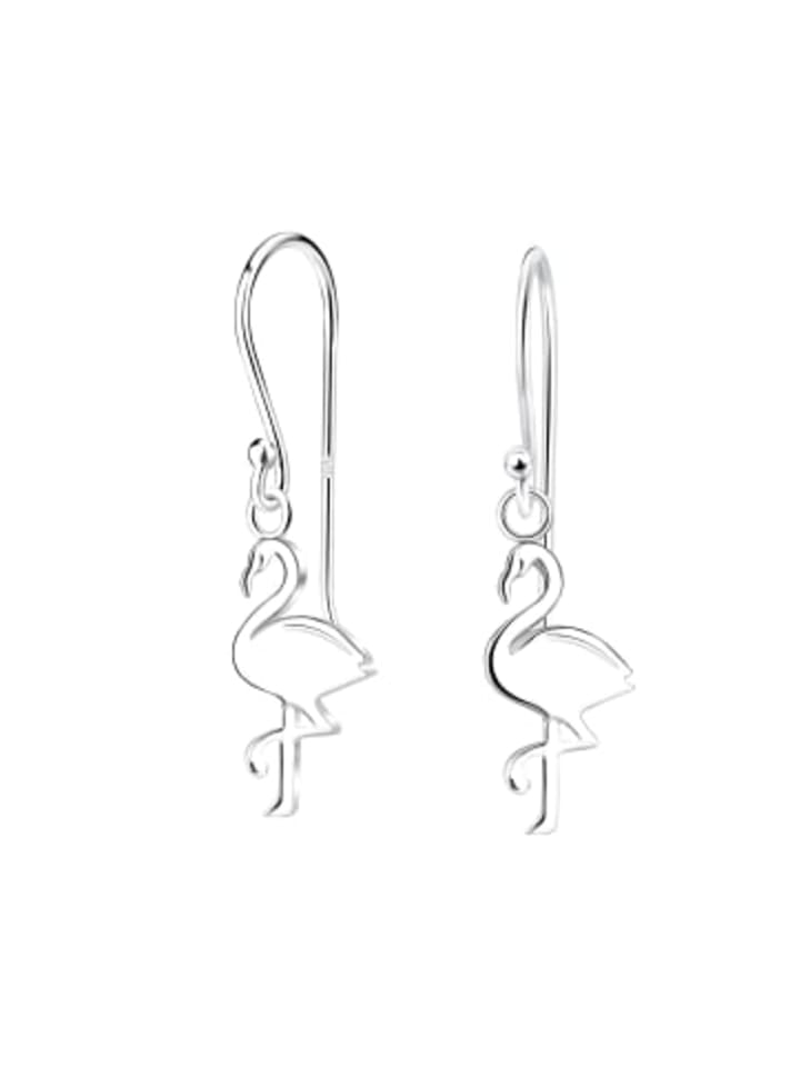 Ohrringe FLAMINGO in 925 Sterling Silber, 2-tlg. in silber