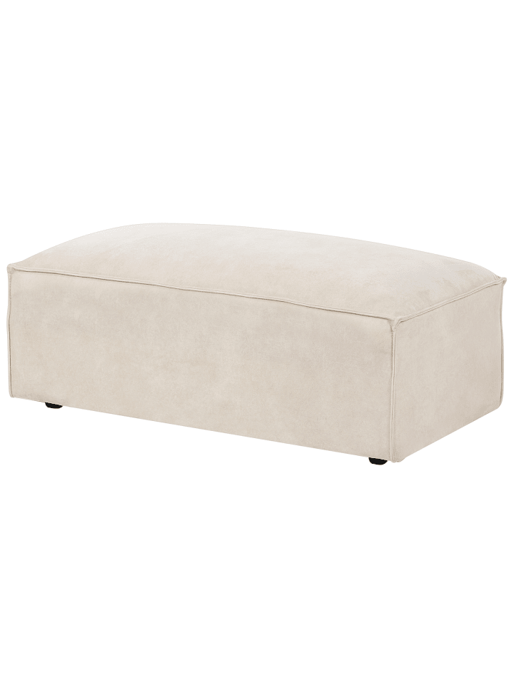Ottomane HELLNAR in Beige - (W) 52 x (H) 39 x (L) 102 cm
