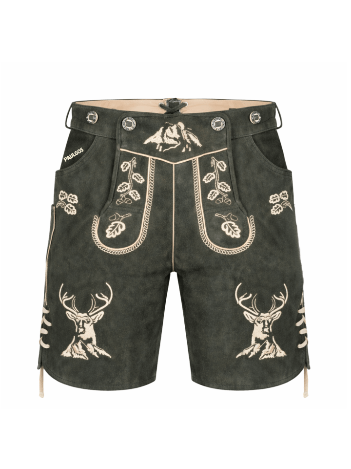 Lederhose Kurz Echtleder HK4 in Grau