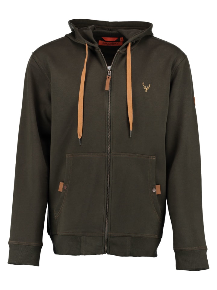 Sweatjacke Zawul in trachtengrün