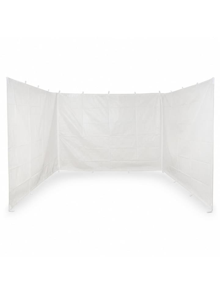 3 x Pavillon-Seitenteile in Weiß - 2 x 3 m