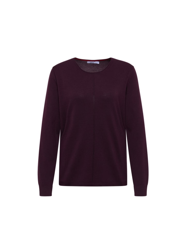 Pullover in eggplant red