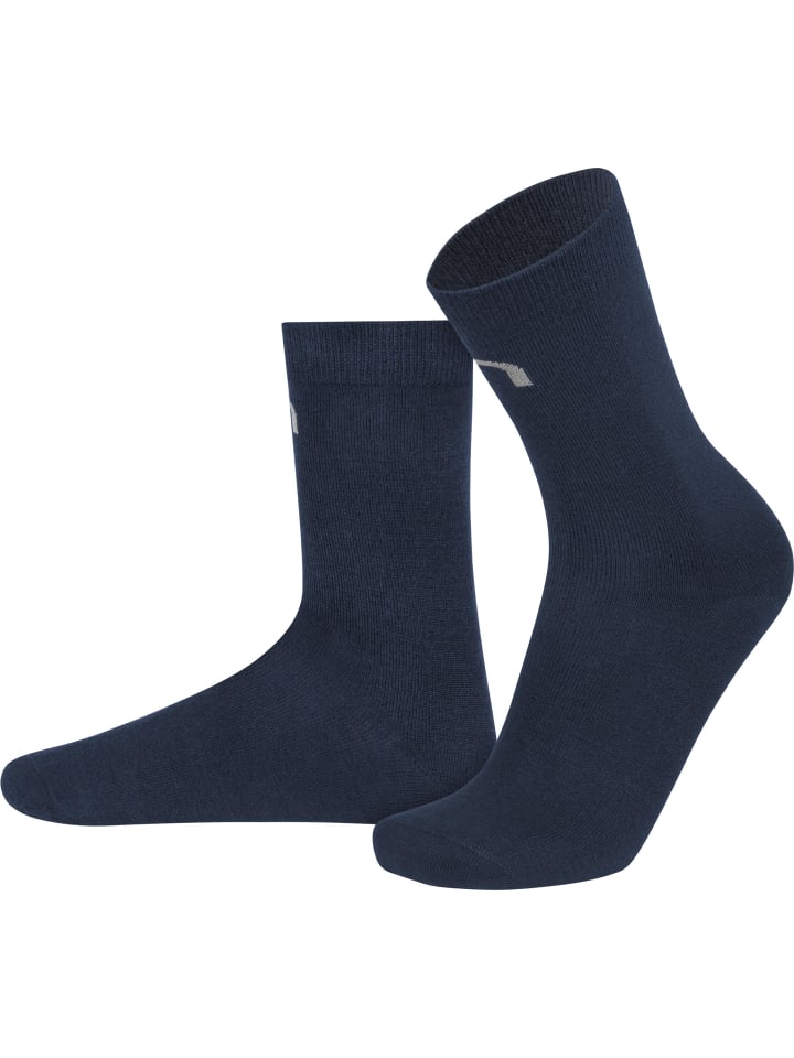 2 Businesssocken aus Merinowolle in Marine