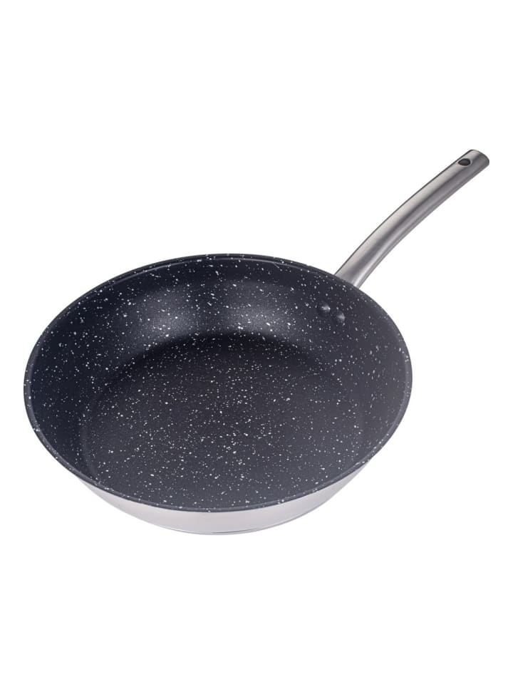 Bratpfanne Ø24 cm aus hochwertigem Edelstahl in Silber