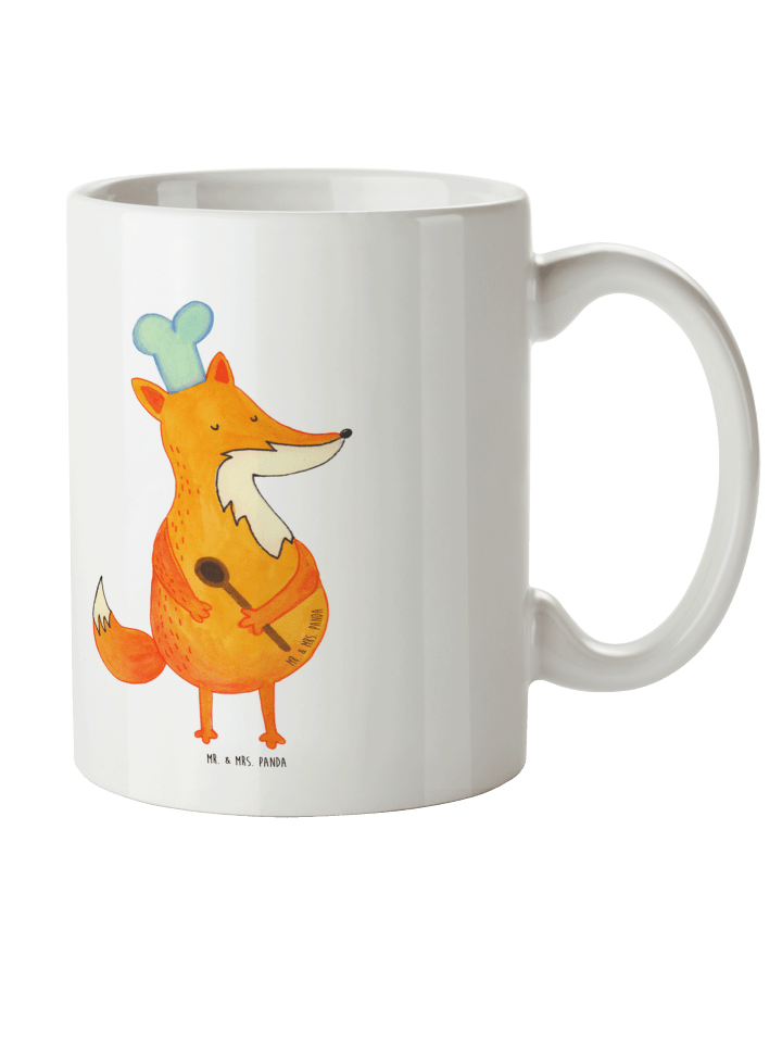 Pott Fuchs Koch ohne Spruch in Weiß