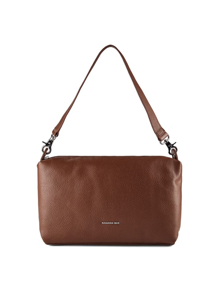 Mellow Leather Schultertasche Leder 30 cm milk chocolate
