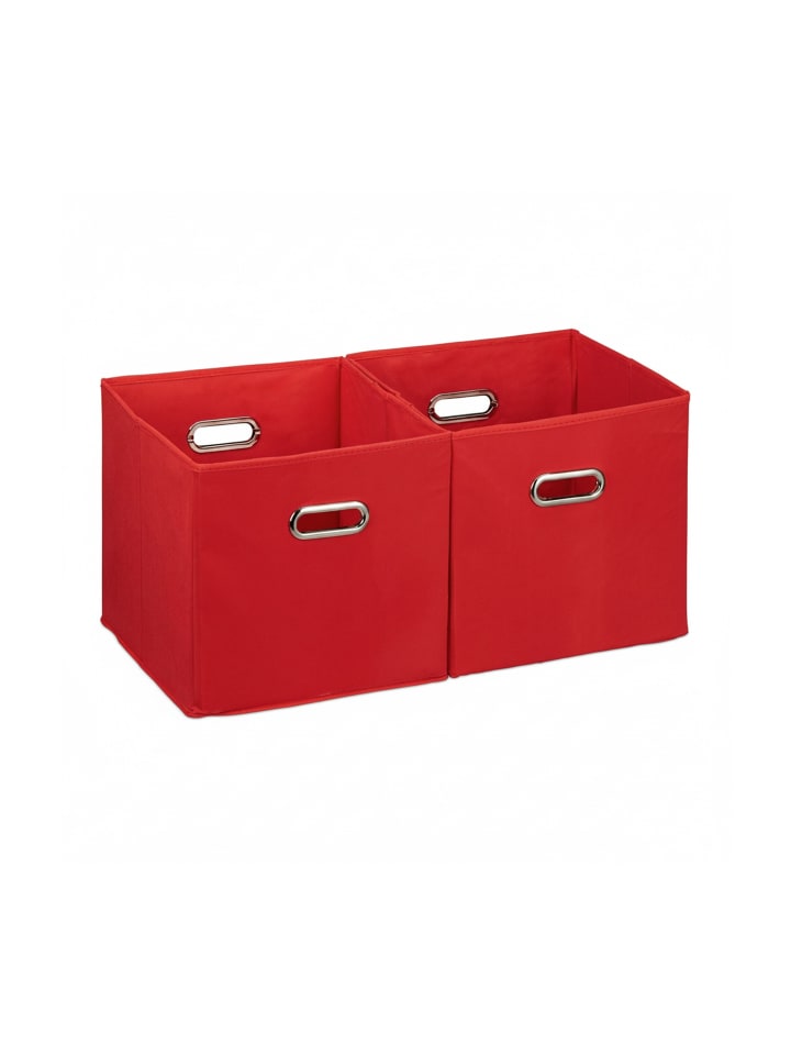 12x Regalkorb in Rot - 30 cm