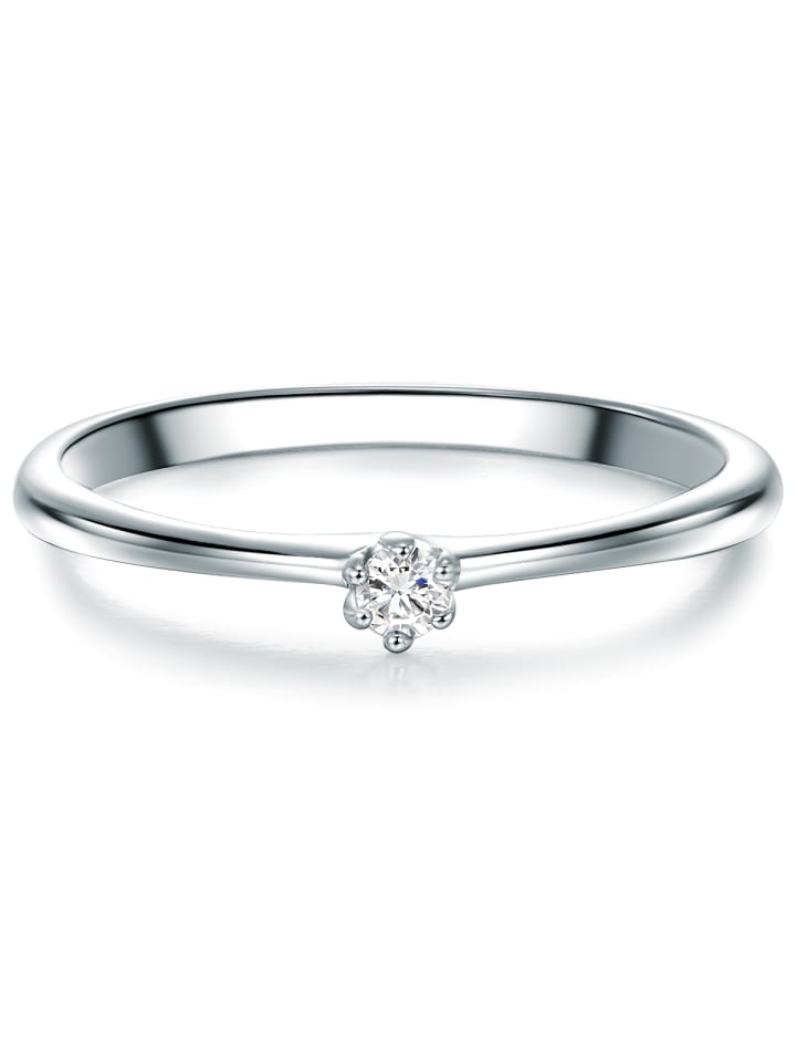 Ring aus Sterling Silber mit Zirkonia in silber