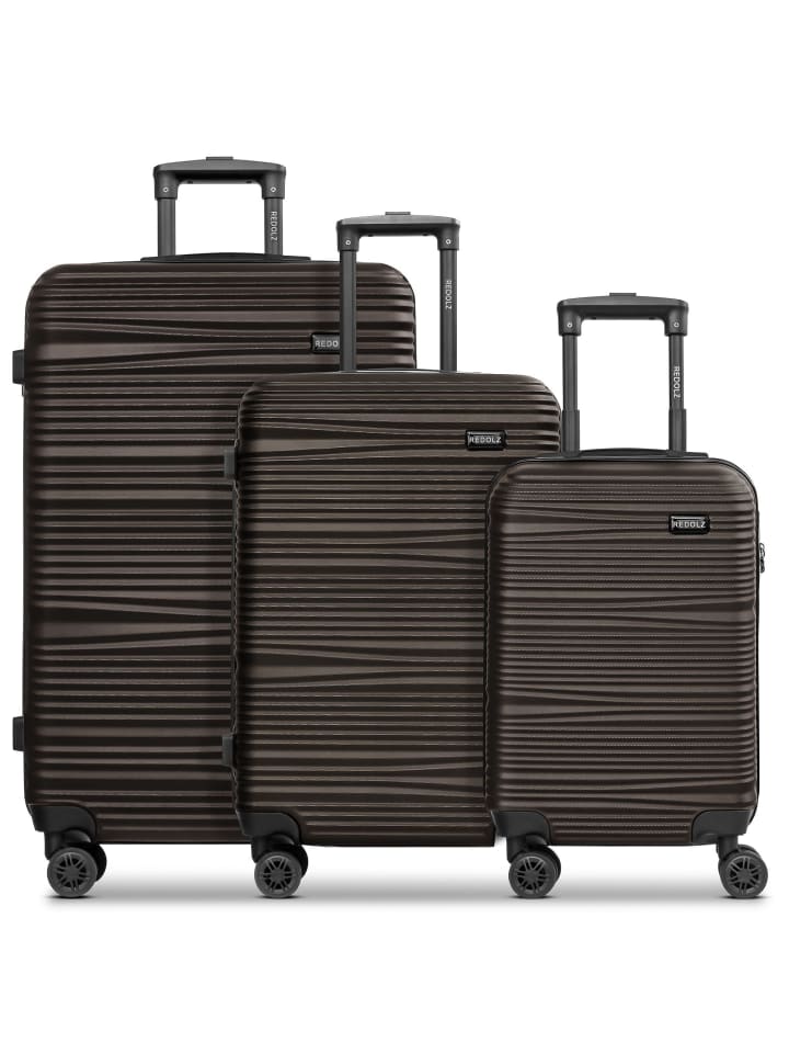 Essentials 16 3-SET 4 Rollen Kofferset 3-teilig coffee