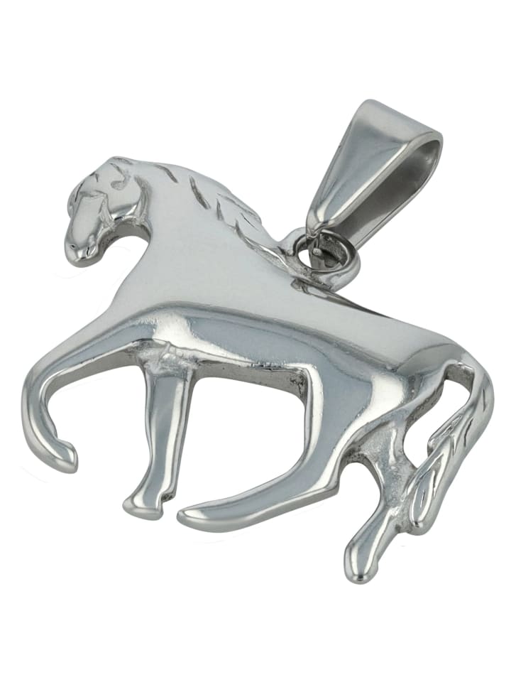Mädchen Anhänger – Pferd Anhänger aus Edelstahl in silber