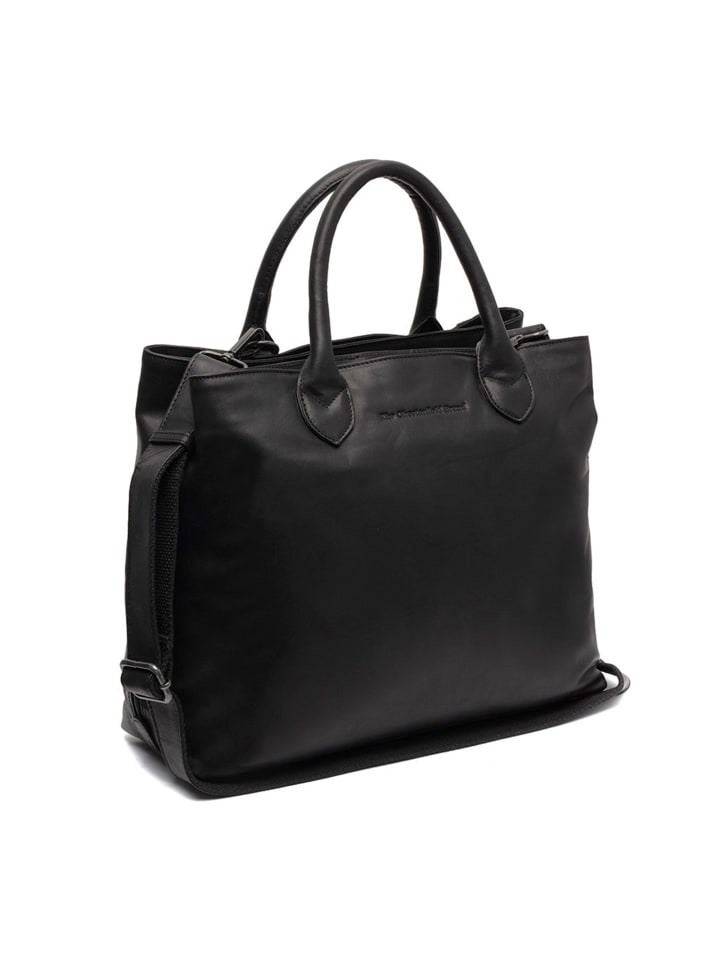 Passau Shopper Tasche Leder 37 cm black