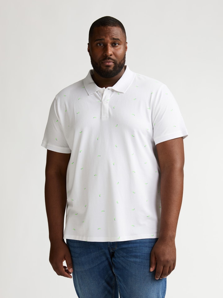 Kurzarm-Poloshirt Große Größen Chassis in Weiß