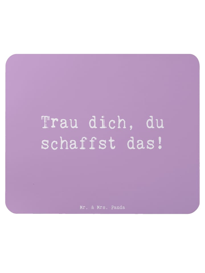 Mouse-Pad Spruch Angst überwinden mit Spruch in Lavendeltraum