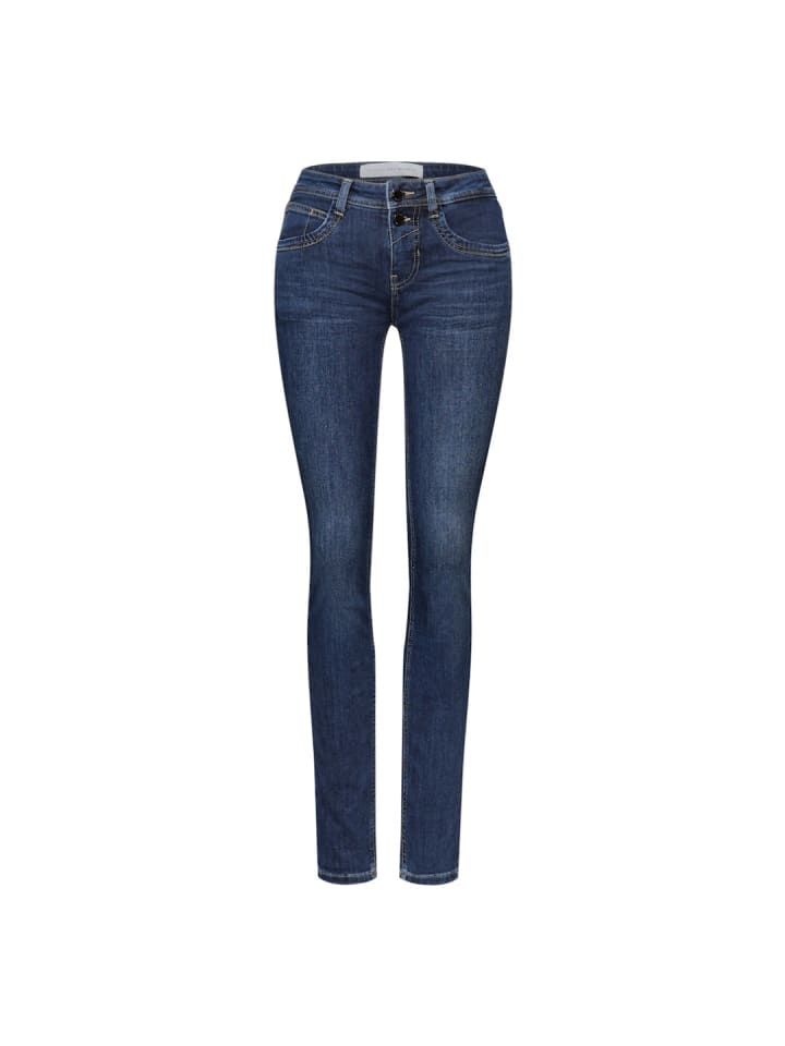 Jeans in dark indigo blue washed