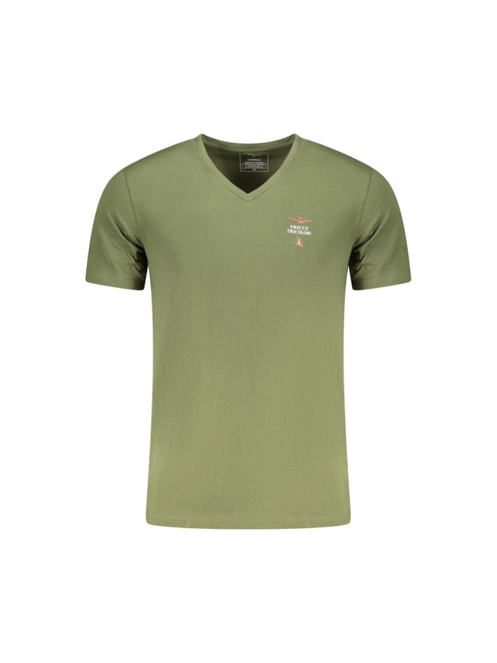 Grün Baumwolle Herren T-Shirt