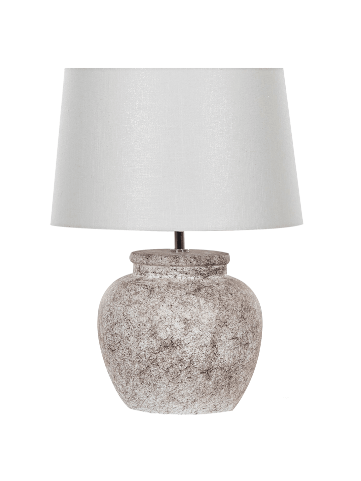 Tischleuchten MAREB in Beige/Weiß - (W) 35 x (H) 47 x (L) 35 cm