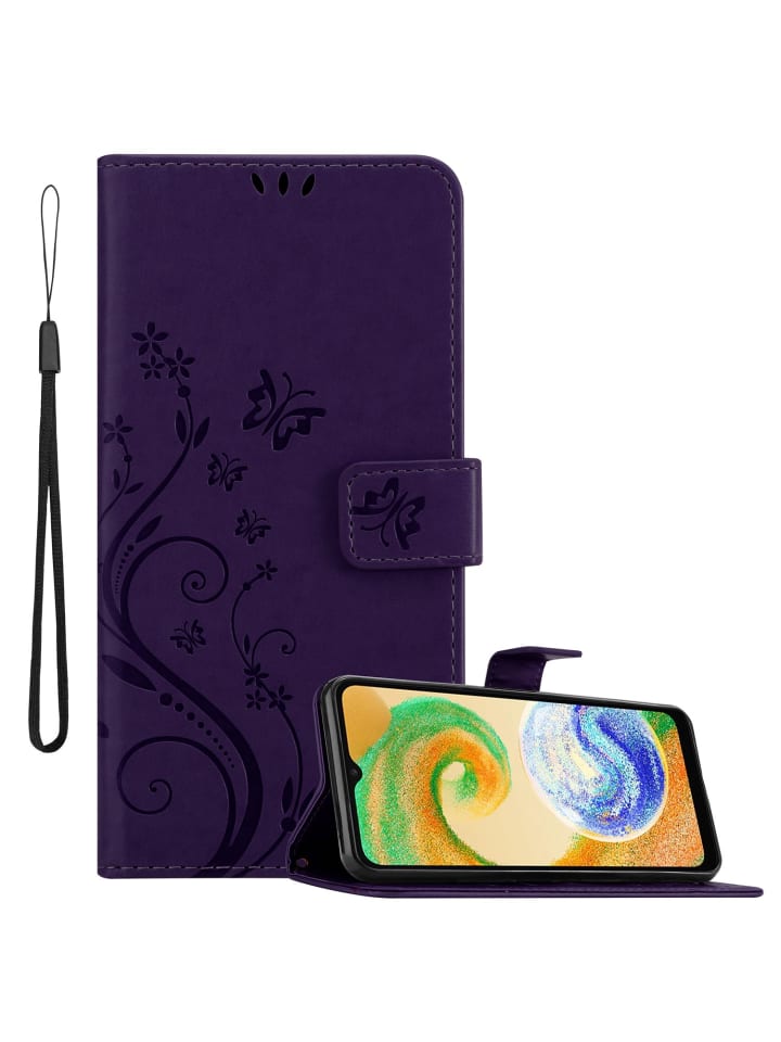 Hülle für Samsung Galaxy A04s / A13 5G / M13 5G in Floral Dunkel Lila