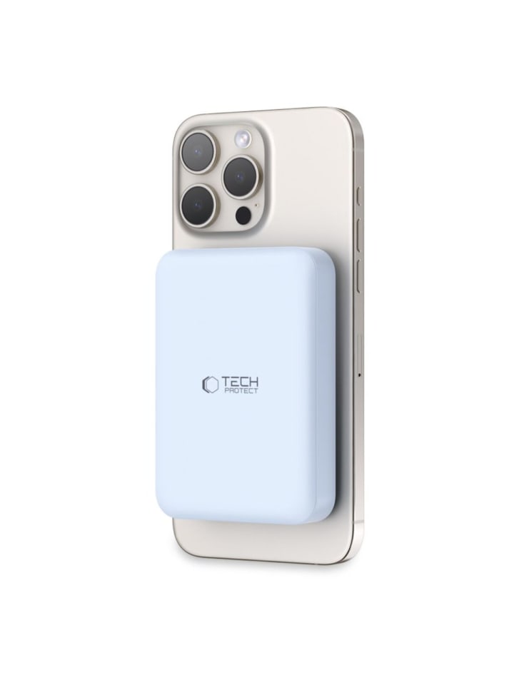 Tech-Protect LifeMag PB11 Powerbank mit MagSafe 10000 mAh 15 in Blau