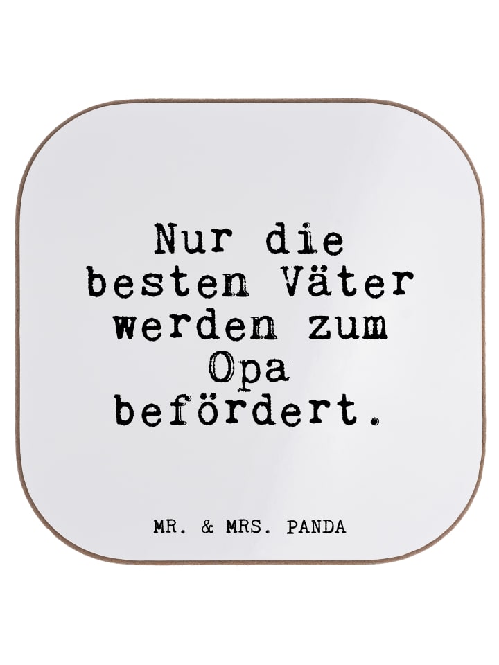 Untersetzer Nur die besten Väter... mit Spruch in Weiß