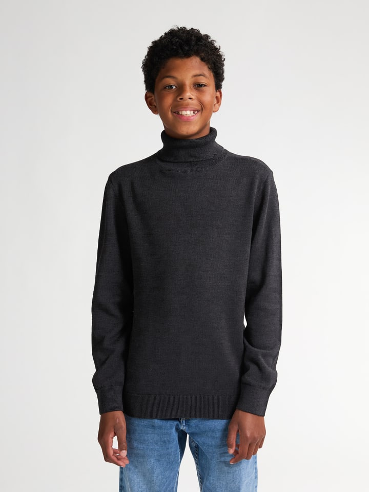 Stehkragenpullover Yellowstone in Schwarz