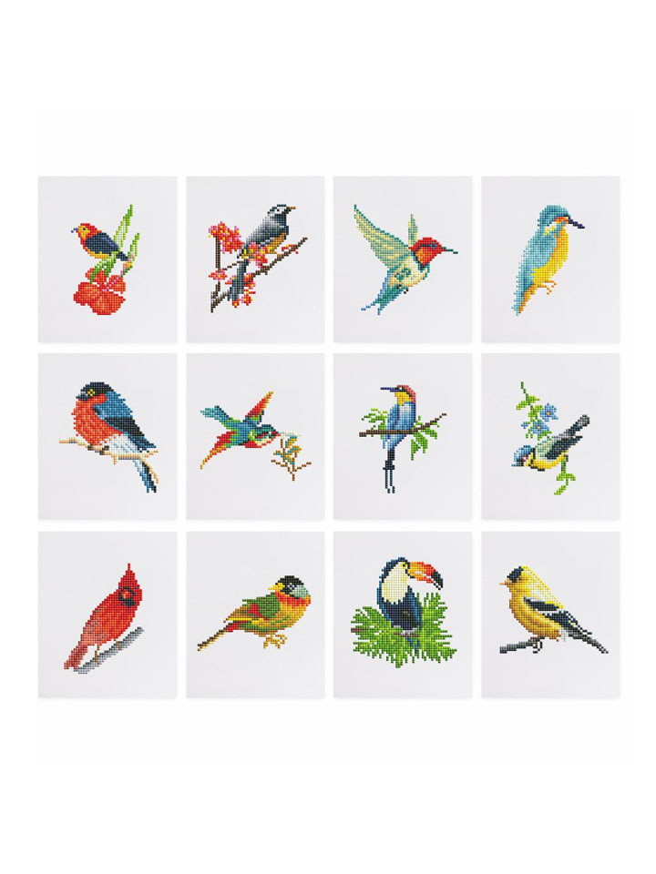  Mini Diamond Painting Mini s 12er Set-"Vogelsymphonie"
