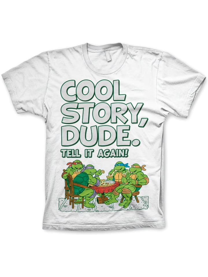 T-Shirt "TMNT Cool Story Dude Big Tall T-Shirt" in Weiß