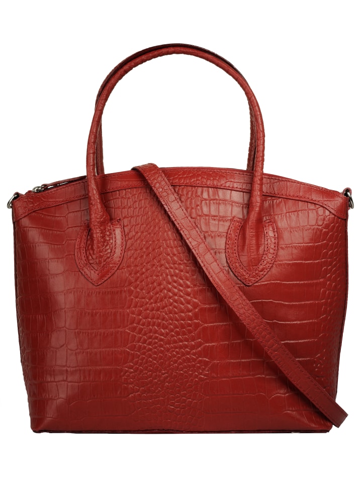 Handtasche echt Leder in rot