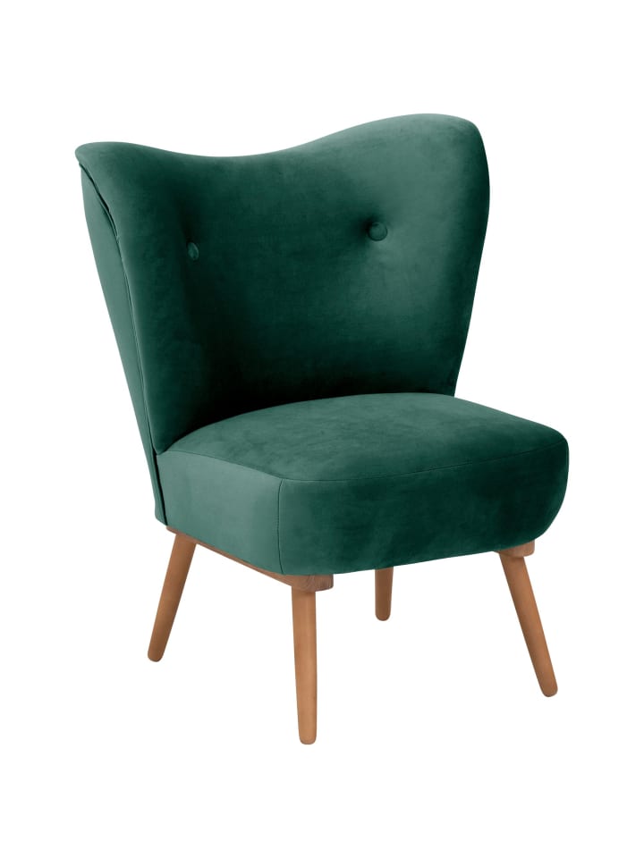 COCKTAILSESSEL Kayra Samtvelours grün
