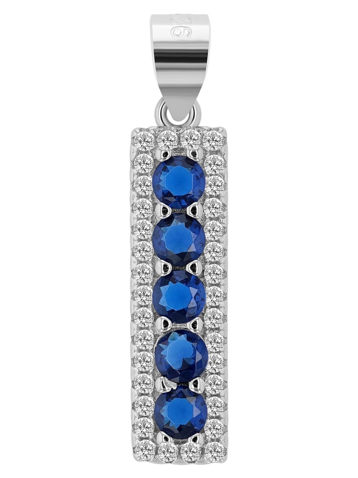Damen Anhänger – Herzanhänger aus 925 Silber mit Zirkonia in silber