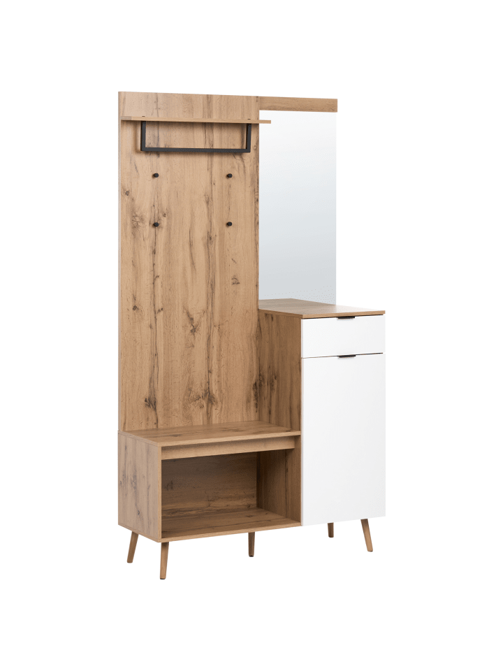 Vitrine DORVAL in Braun - (W) 94 x (H) 190 x (L) 38 cm