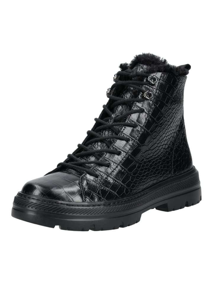 Stiefelette Croco Black