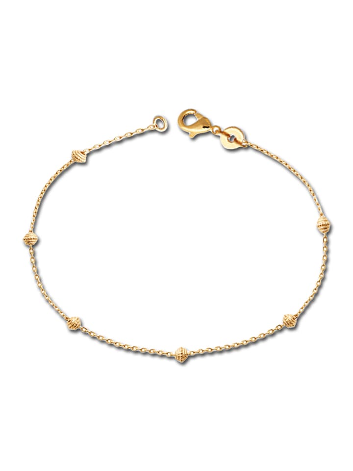 Armband vergoldet (Gelbgold 750) Kugeln Größe ca. 18cm Armbänder