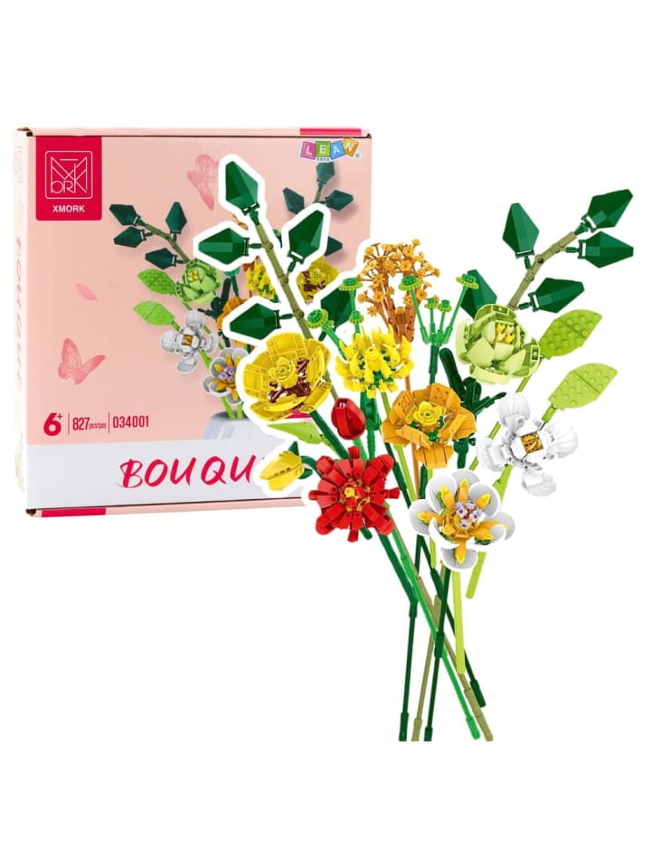 Bausteine Dekorativer Blumenstrauß aus bunten Blumen 827 Stk.