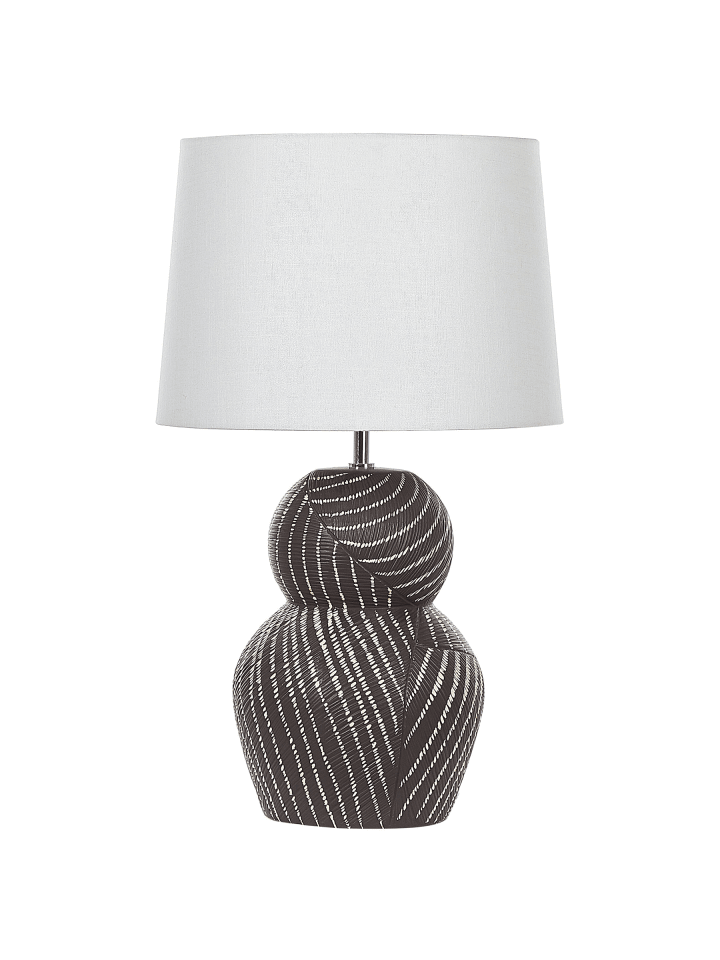 Tischleuchten GUAPORE in Schwarz/Weiß - (W) 38 x (H) 63 x (L) 38 cm