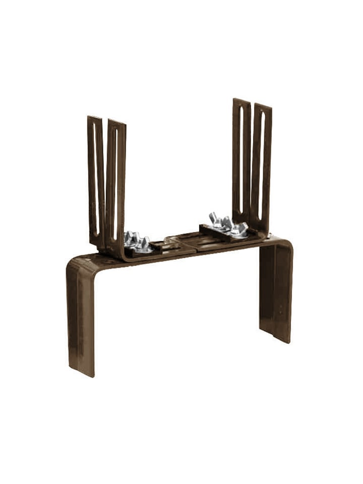 Blumenkastenhalter H-Form für Brüstungen in braun