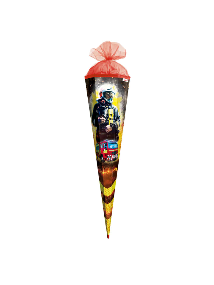 Schultüte groß Feuerwehrmann 85 cm in Bunt
