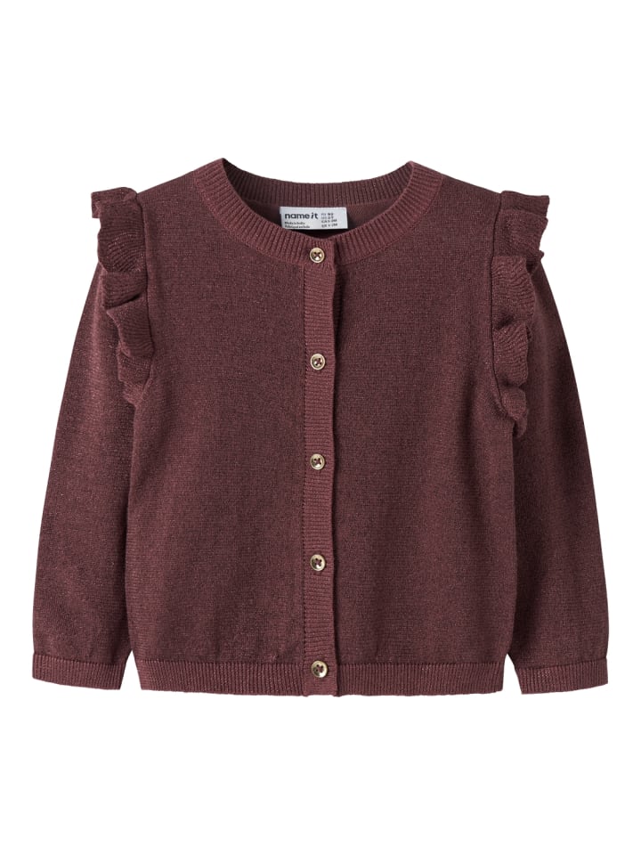 Strickjacke NMFABINNE LS KNIT CARD in wild ginger