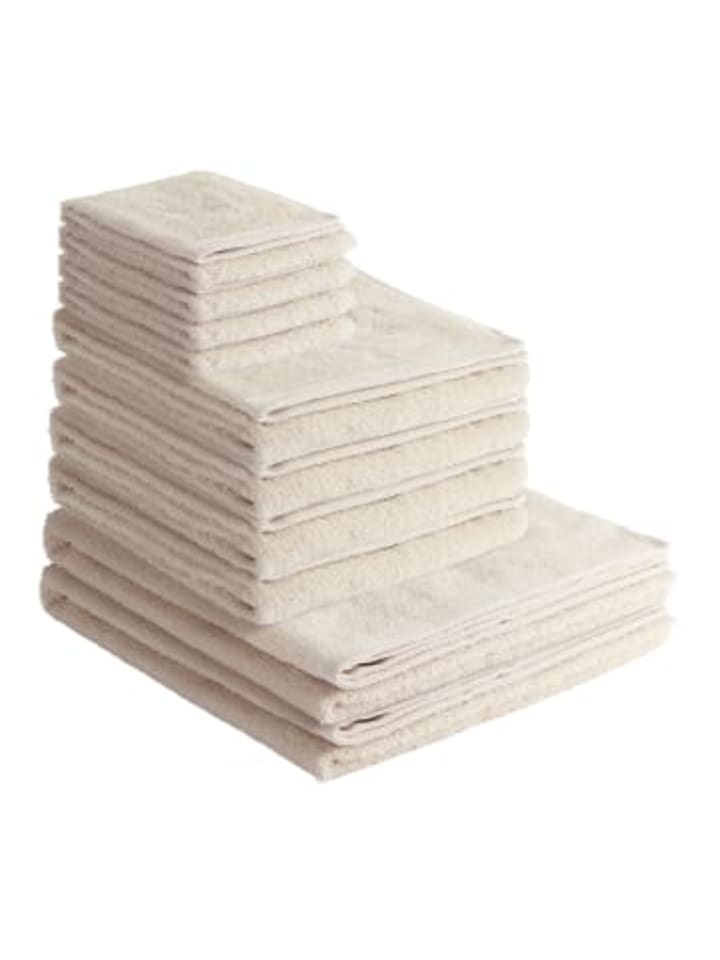 10-teiliges Set: Handtuch Frottier-Serie "Classic" in Sand