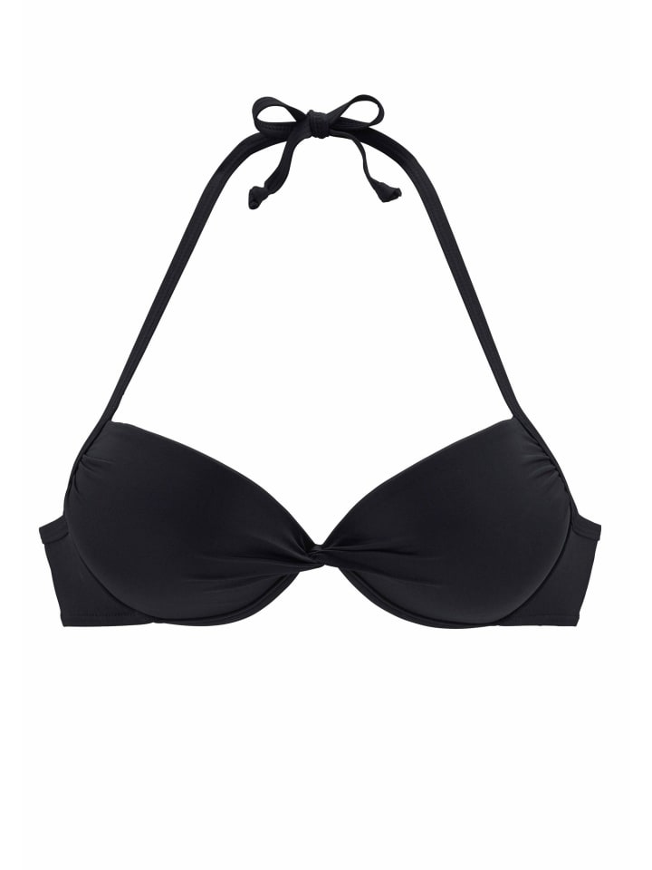 Push-Up-Bikini-Top in schwarz