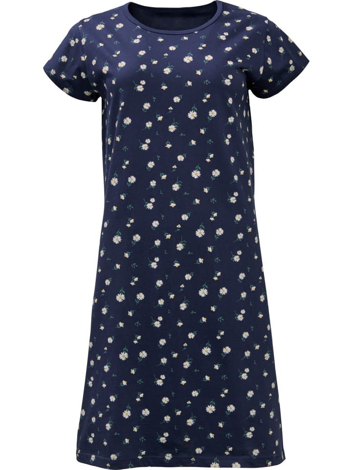 Single-Jersey Nachthemd in marine