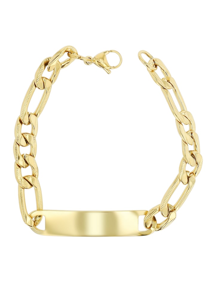 Herren Armband aus Edelstahl 21 cm in gold