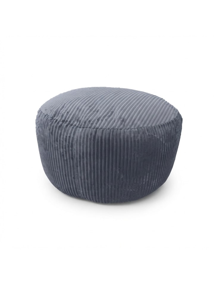Pouf in Dunkelgrau - (H)25 x Ø 35 cm