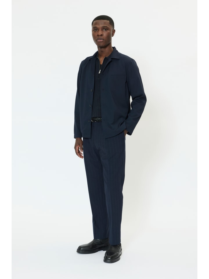 Overshirts MAlanden Gerade Passform in Dark Navy