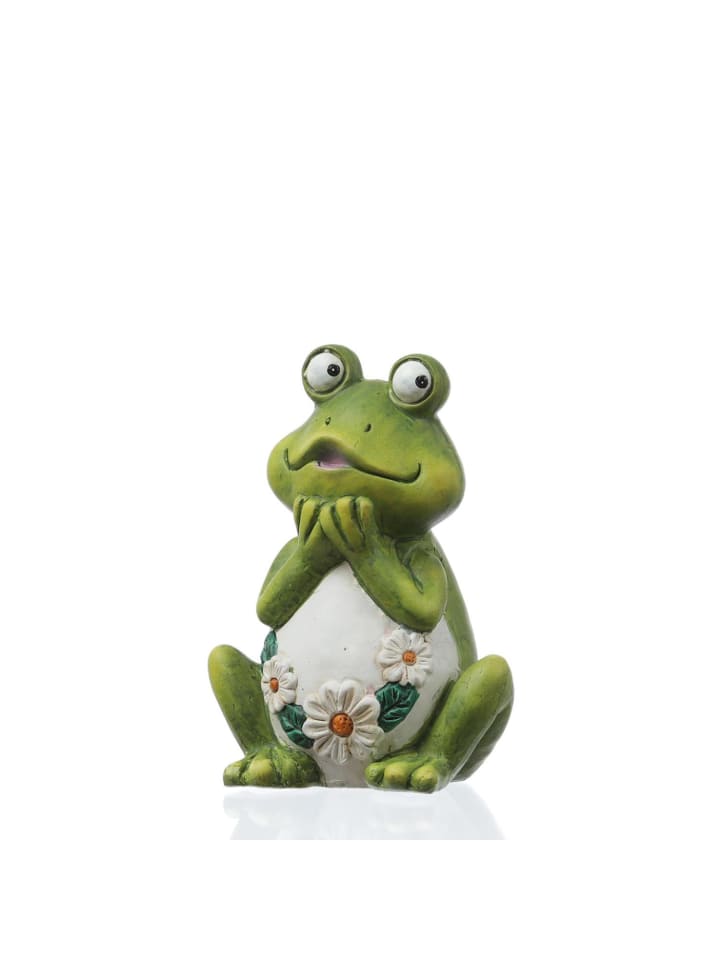 Gartenfigur Frosch Rosie Tierfigur für Beet Gartendeko H: 16cm in grün