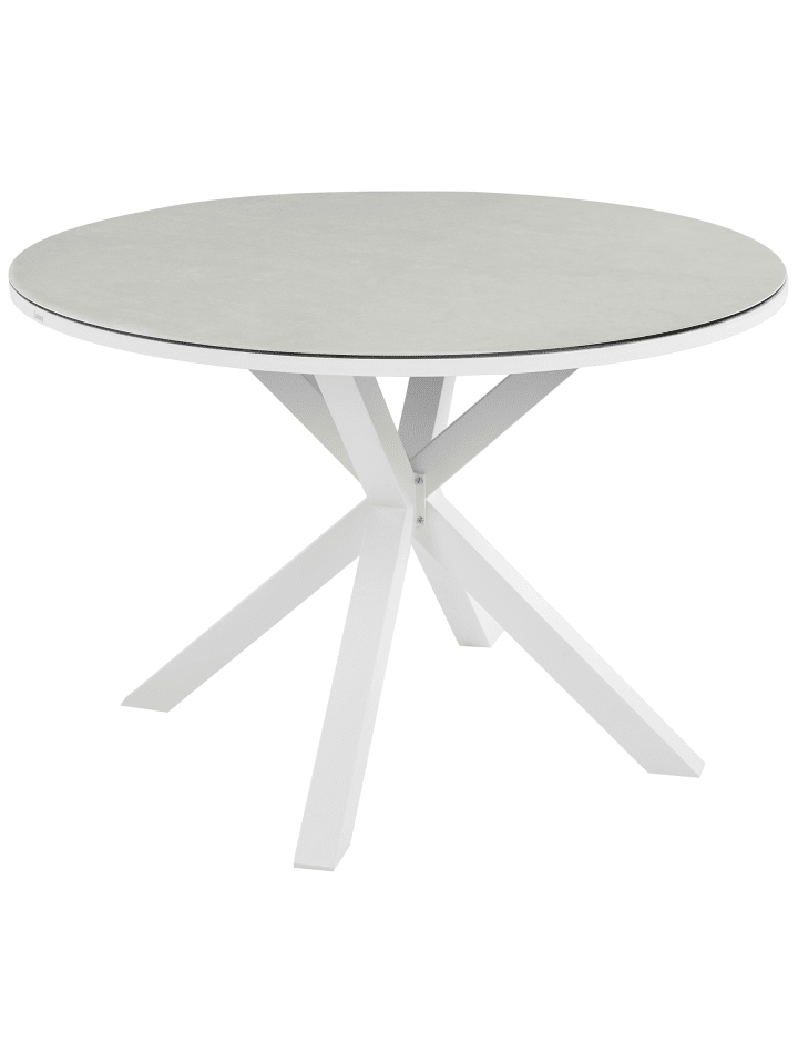 Runder Tisch MALETTO in Weiß/Beige/Grau - (W) 120 x (H) 75 x (L) 120 cm