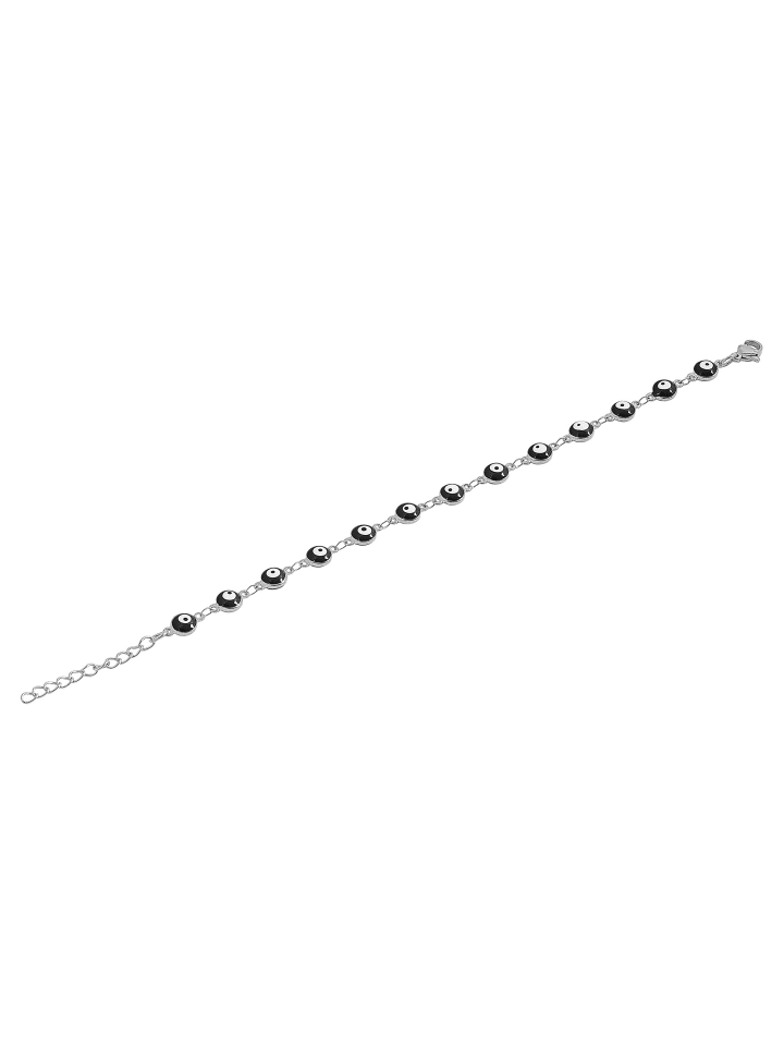 Damen Armband aus Edelstahl 18 cm in schwarz