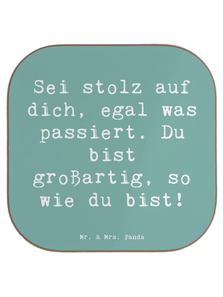 Glasuntersetzer Spruch Mit Enttäuschungen umgeh... in Meeresbrise