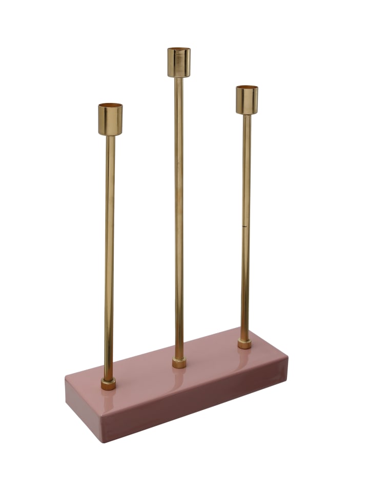 Kerzenhalter Art Deco 325 in rosa - gold