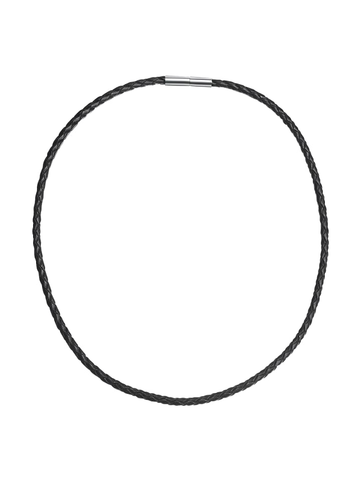 Leder-Kette aus Echtleder in schwarz