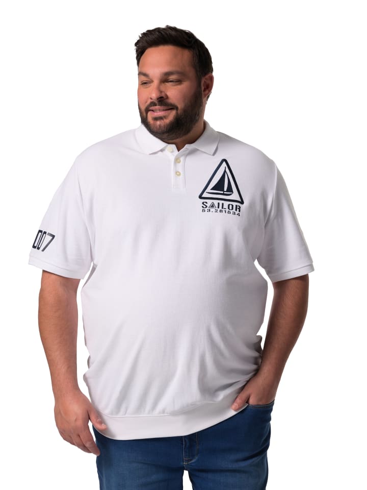 Poloshirt in schneeweiß